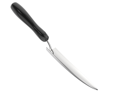 bıçak kırpma yolu ile siyah arkaplanda izole