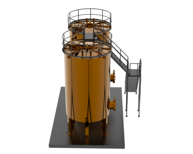 3D benzin deposu siyah üzerine izole edildi