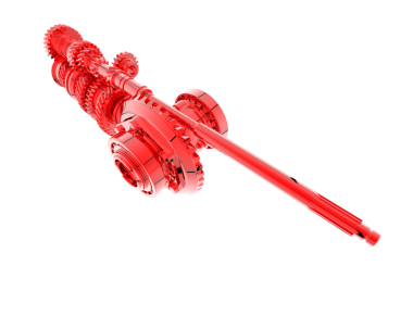 Beyaz arkaplanda 3 boyutlu kırmızı vida görüntüleme