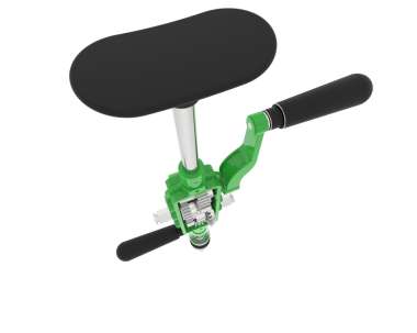 Beyaz arkaplanda yeşil mikrofon izole edildi