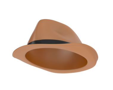 beyaz zemin üzerinde kahverengi şapka