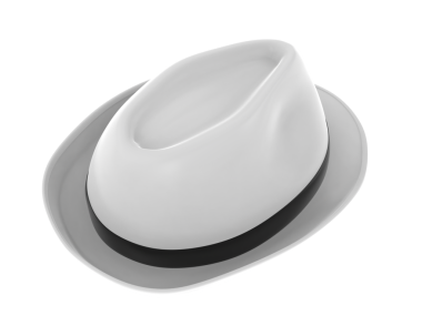 Beyaz şapkanın gerçekçi vektör çizimi