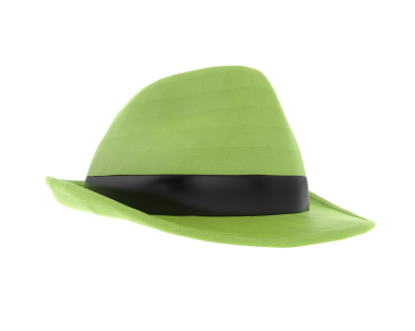 Yeşil hat üzerinde beyaz izole