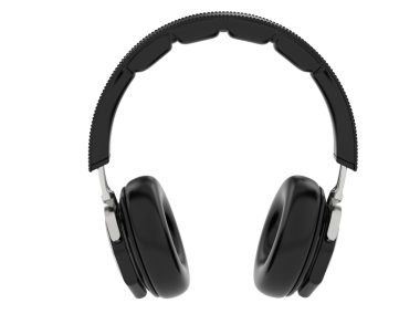 Beyaz arkaplanda izole kulaklıklar