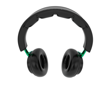 siyah arka plan üzerine siyah kulaklık