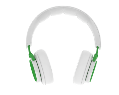 Beyaz arkaplanda izole kulaklıklar