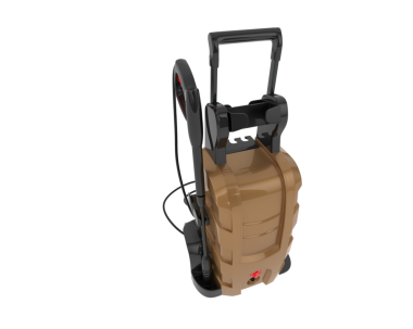 Beyaz arka plan üzerinde izole modern elektrikli süpürge