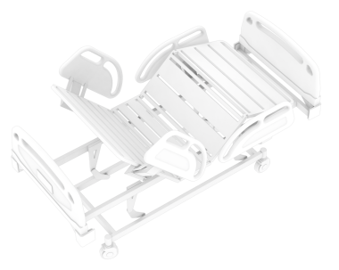 Beyaz bir sandalyenin 3 boyutlu görüntüsü