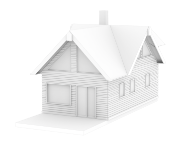 3D model ev izole edilmiş.