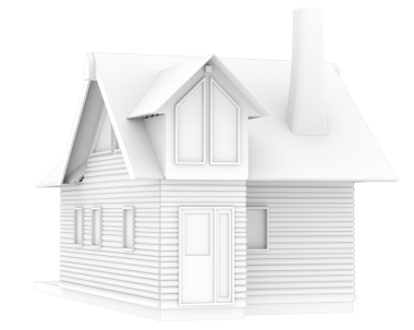 Bir Beyaz Saray 'ın izole edilmiş 3 boyutlu görüntüsü