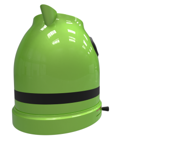 Beyaz arka plan üzerinde izole yeşil termos