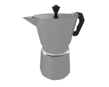 Beyaz arkaplanda izole edilmiş 3 boyutlu metal su ısıtıcısı.