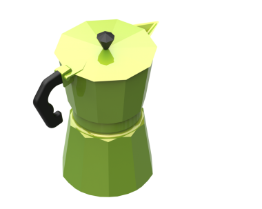 Yeşil çaydanlık beyaz arkaplanda izole