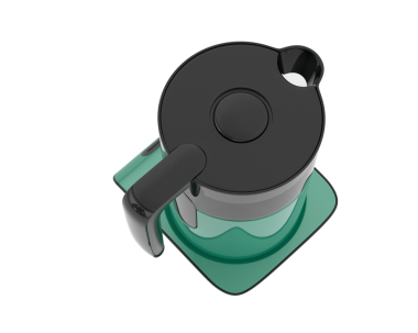 Yeşil bir kask vektör çizimi tutan izole bir el.