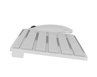 Beyaz bir mutfak tavasının 3 boyutlu resmi