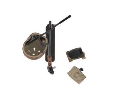 Metal bir silahın 3 boyutlu görüntüsü beyaza izole edilmiş.