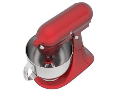 3 boyutlu kırmızı kahve makinesi.