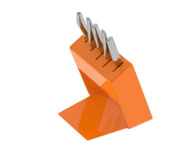 Beyaz arkaplanda izole edilmiş renkli bir kalemin 3 boyutlu görüntüsü