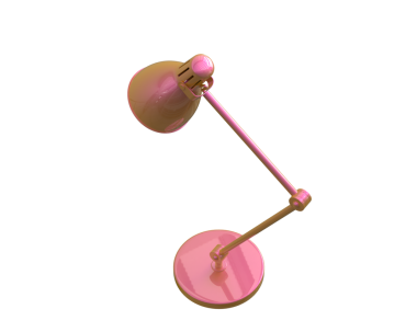 Koyu bir arka planda izole edilmiş 3 boyutlu altın bir lamba.