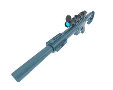 Bir silah silahının 3 boyutlu görüntüsü.