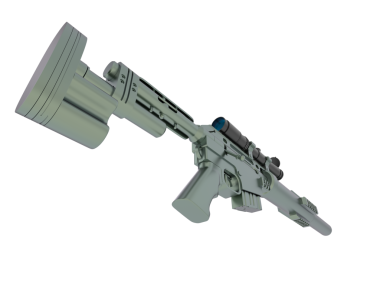 Beyaz arka planda izole edilmiş silahlı bir silah.