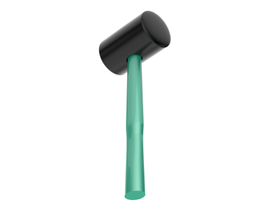 Şeffaf arkaplanda izole edilmiş bir çekiç simgesinin gerçekçi vektör çizimi.