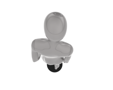 Beyaz arka planda izole edilmiş beyaz bir insan elinin 3 boyutlu görüntüsü