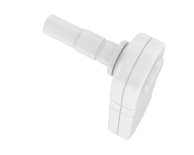 Beyaz arkaplanda izole edilmiş beyaz plastik boru.