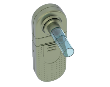 beyaz arkaplanda modern kilit, 3 boyutlu görüntüleme.