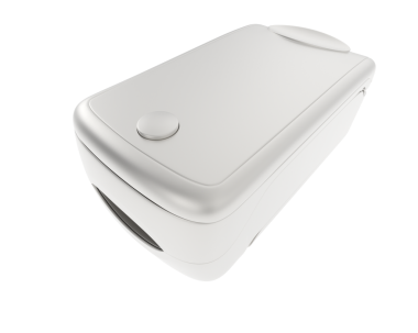 Beyaz arkaplanda izole edilmiş beyaz bir buzdolabının 3 boyutlu görüntülenmesi