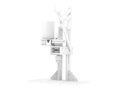 Beyaz arkaplanda 3 boyutlu yağ pompası oluşturma