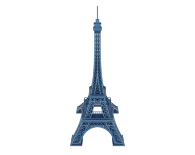 Paris kule simgesi, düz stil