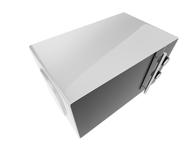 Metal pencerenin beyaz üzerine 3 boyutlu görüntüsü