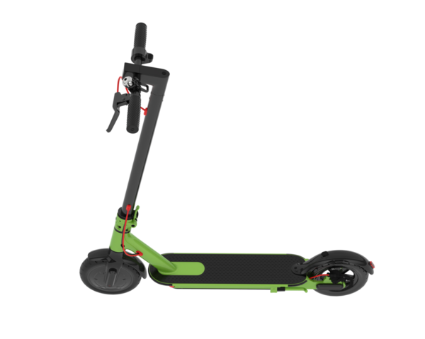 Yeşil çimenli scooter