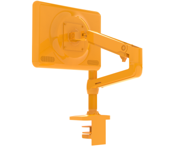 Beyaz zemin üzerinde izole edilmiş 3 boyutlu sarı lamba görüntüsü