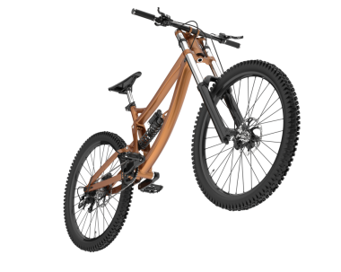 Bir dağ bisikletinin 3 boyutlu görüntüsü