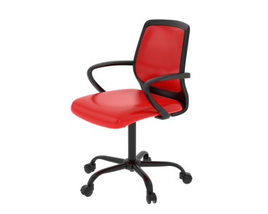 Ofis sandalyesi beyaz arkaplanda izole edildi.