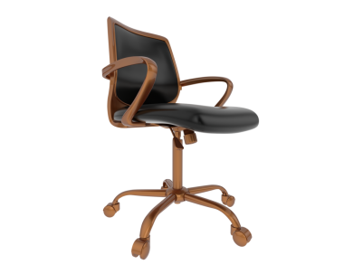 Ofis sandalyesi beyaz arka planda izole edilmiş. 3d illüstrasyon.