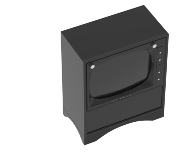 Stüdyonun arka planında 3 boyutlu bir televizyon görüntüsü izole edildi