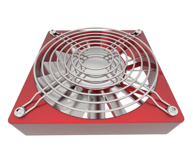 Beyaz bir arka plan üzerinde izole fan