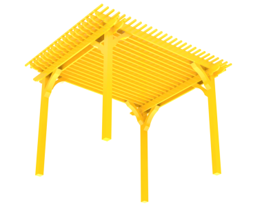 Beyaz arkaplanda sarı plastik sandalye.