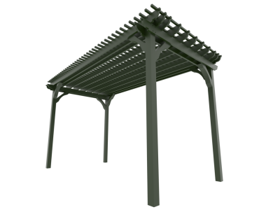 Siyah arkaplanda yeşil bir yatağın 3 boyutlu görüntülenmesi