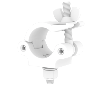 Beyaz arka planı olan beyaz ve siyah metal bir vidanın 3 boyutlu görüntüsü