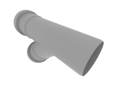 İzole edilmiş tuvalet borusu. 3d illüstrasyon