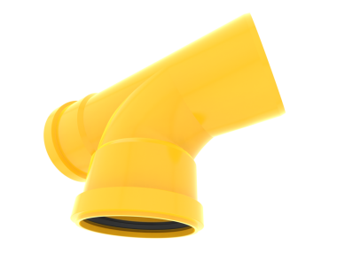 Beyaz arka planda izole edilmiş sarı megafon. çizgi film vektör illüstrasyonu.