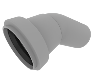 Beyaz arka planda izole edilmiş 3 boyutlu bir klozet.