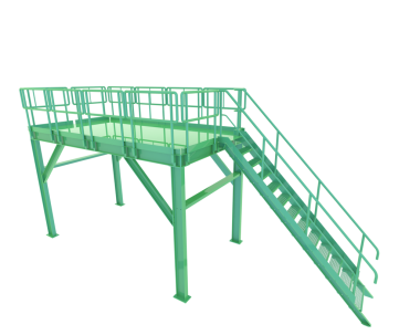 Beyaz arka planda izole edilmiş merdivenler. 3 Boyutlu Hazırlama