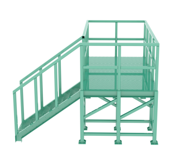 Beyaz arka planda boş yeşil ahşap sandık. 3d oluşturma