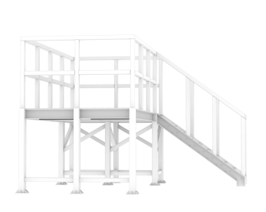 Boş bir ahşap yapının 3 boyutlu görüntüsü