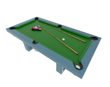 Bilardo masası ve ıstaka. vektör illüstrasyonu.